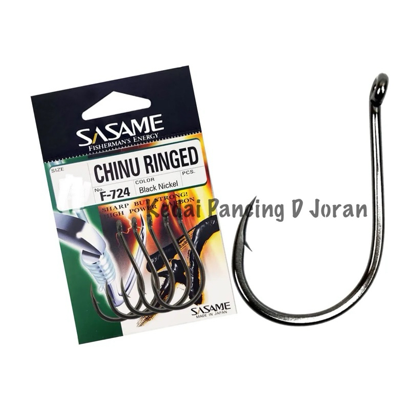 Hameçons Offset Sasame F-721 Chinu - Doré, Taille 2 - Lot De 10 - Anneau Béquillé
