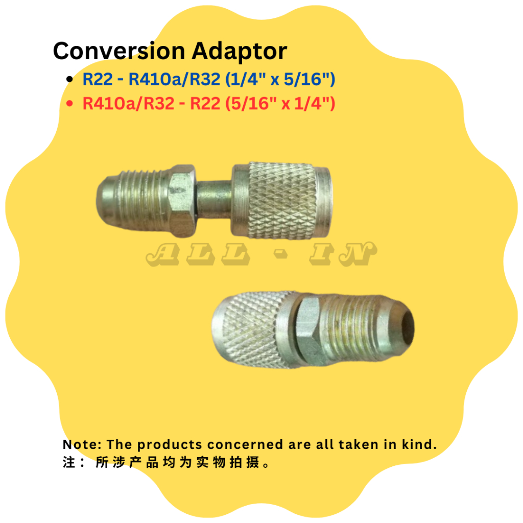 Charging Hose Adaptor R22, R410A/R32 Gas Conversion Adaptor | Shopee ...