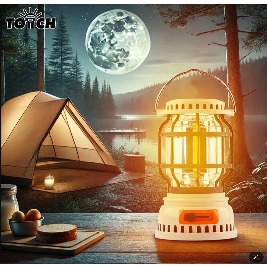 Solar Camping Light LED Vintage Lantern Light Type-C Rechargeable ...