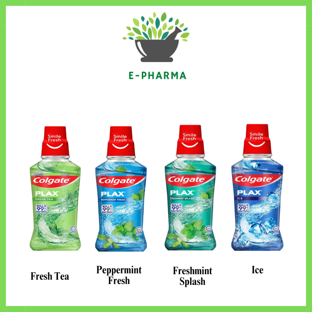 Colgate Plax Mouthwash 250ml - Fresh Tea/Peppermint Fresh/Freshmint ...