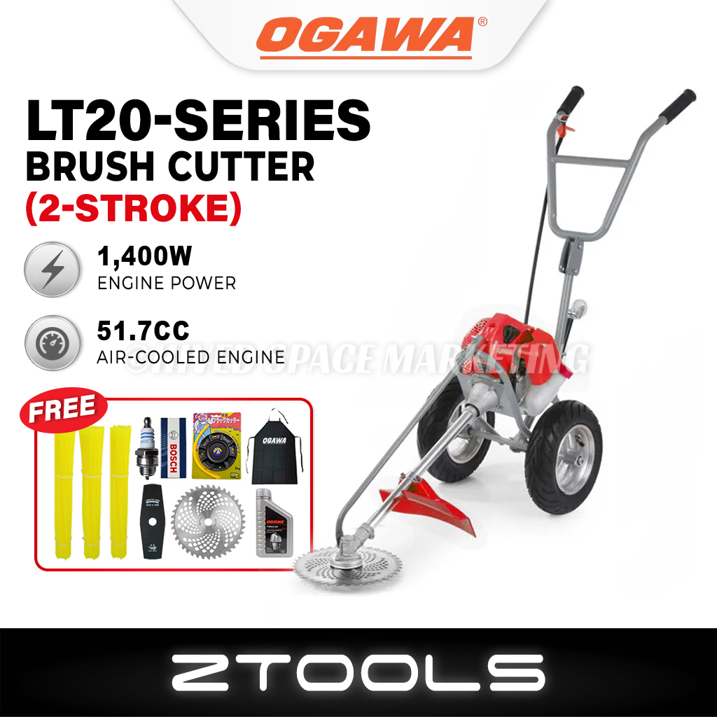 OGAWA Petrol Hand Push Brush Cutter LT20N (52cc) 2-Stroke Grass Cutting ...