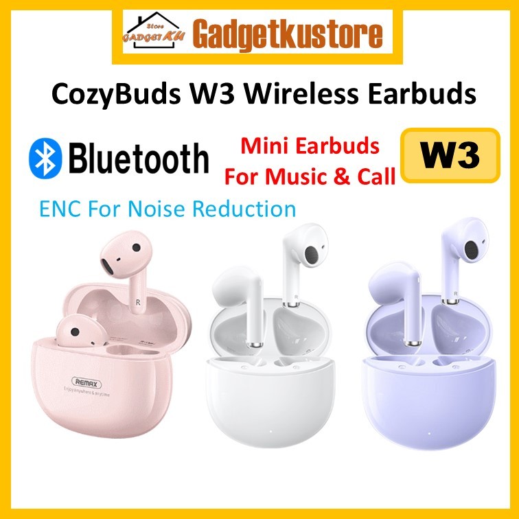 [CLEARANCE] Remax CozyBuds W3 Earbuds ENC Call Noise Canceling Stereo ...