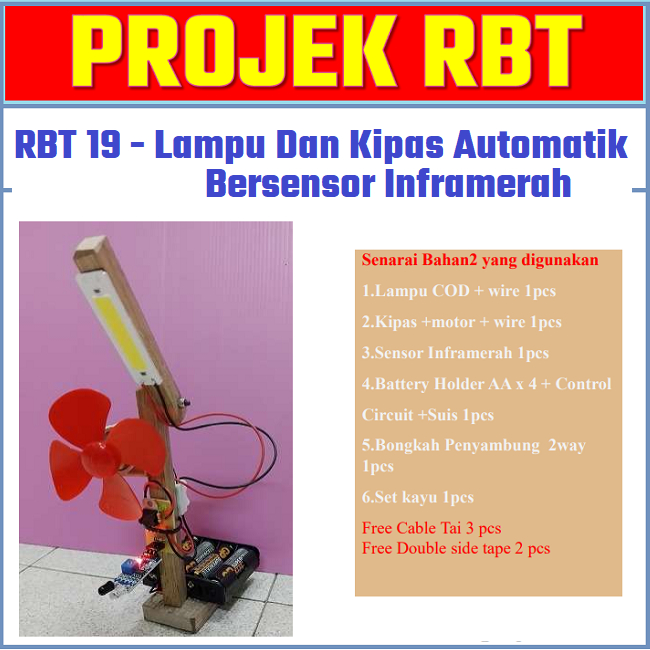 [RBT]Projek RBT -19 Kipas & Lampu Automatik Bersensor Inframerah ...