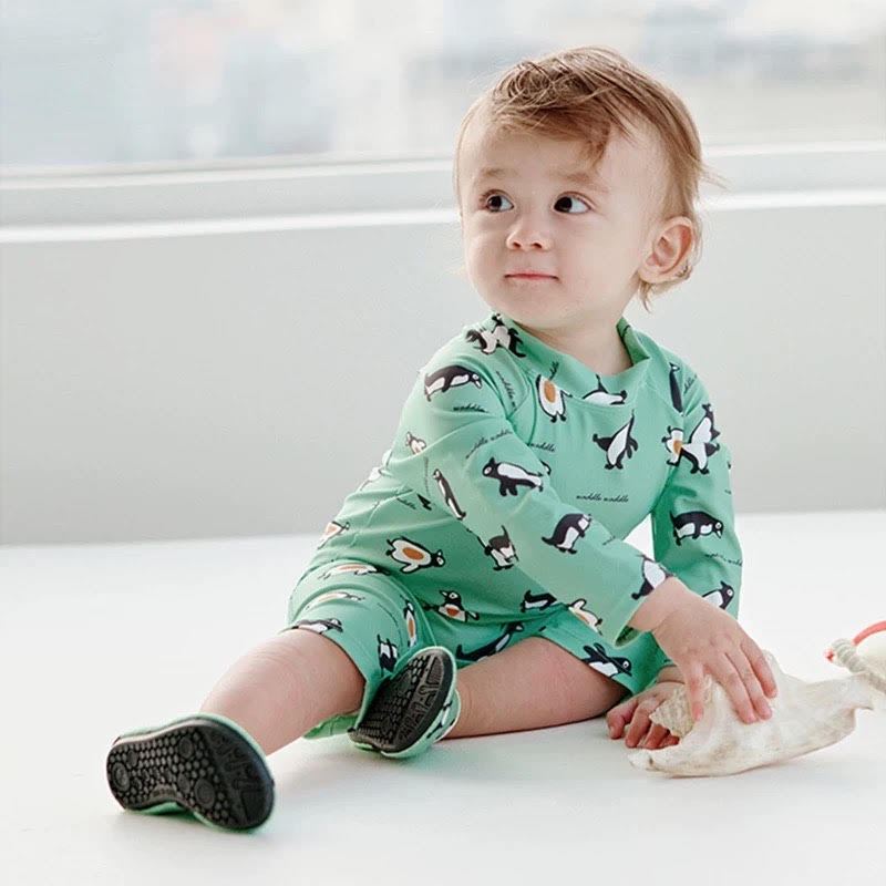 2 8 year Cute Dolphin Baby Kids Swimwear Swimming Suit One Piece Swimsuit Boy Sun Protection Quick Drying Shopee Malaysia