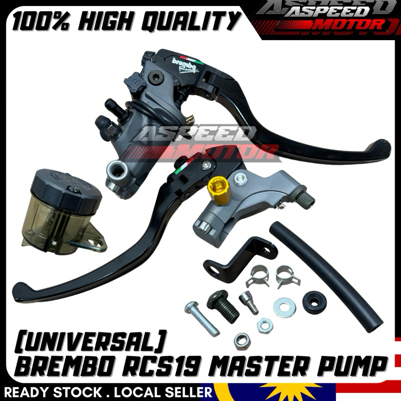 BREMBO RCS19 CORSA CORTA MASTER PUMP SIAP BOTOL UNIVERSAL 19MM 100% ...