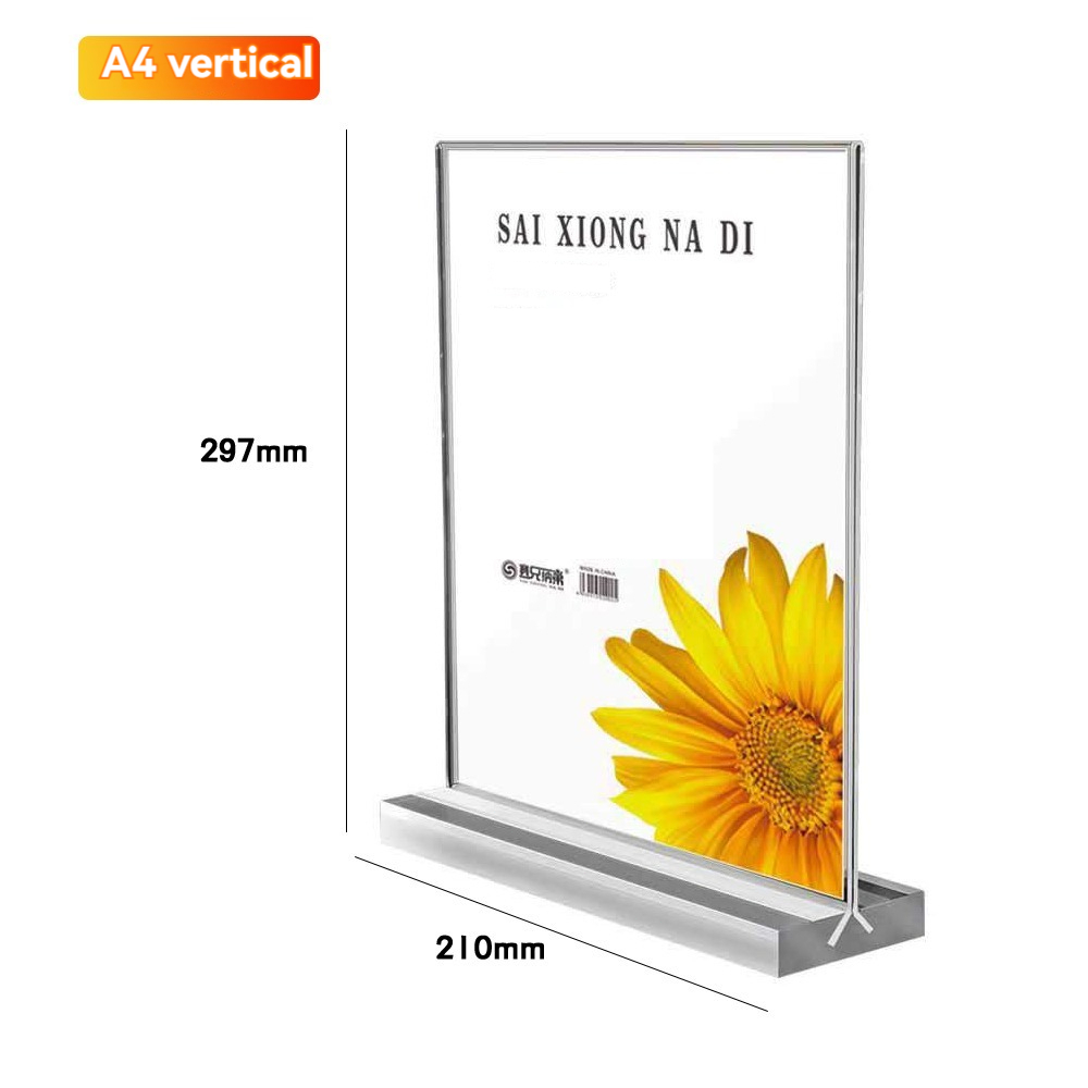 Transparent Acrylic Stand A4 Size A5 Size Acrylic T-Shape Display Stand ...