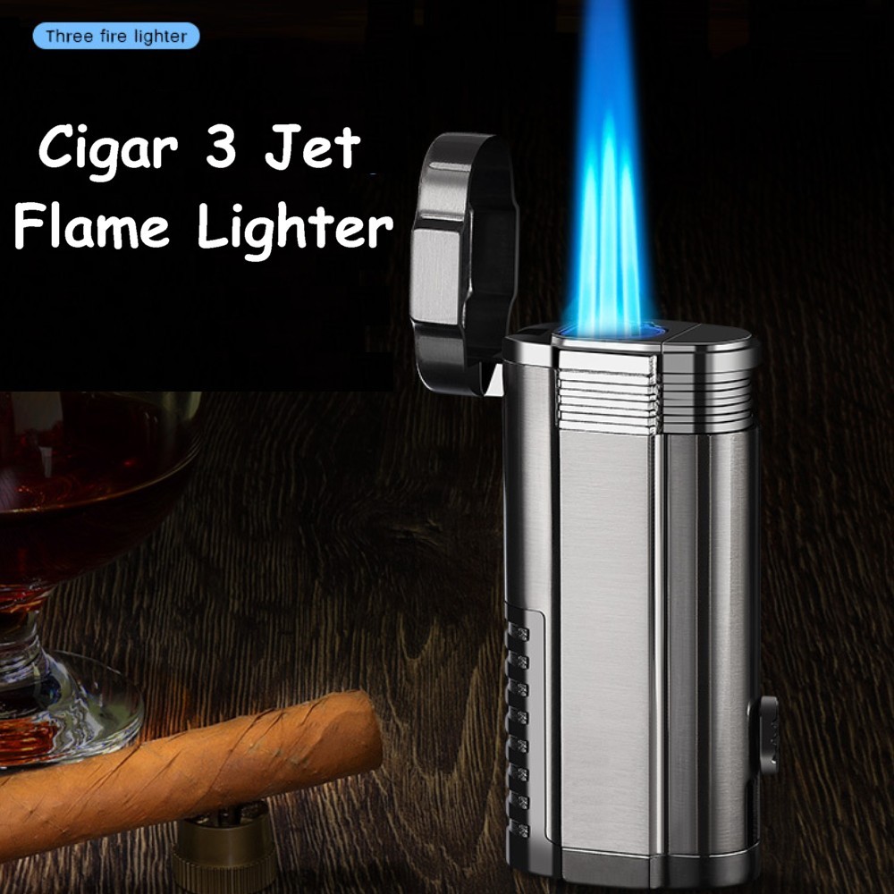 PL002 Triple Torch 3 Jet Blue Flame Butane Gas Adjustable C Cutter ...