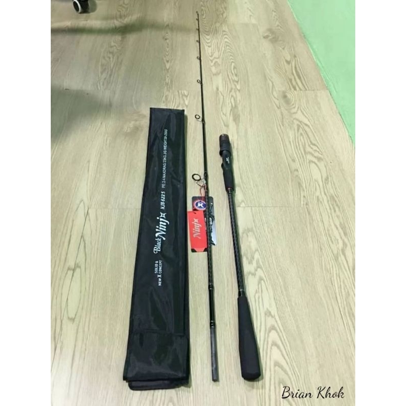 RED NINJA & BLACK NINJA SPINNING/BAITCASTING SOLID FISHING ROD | Shopee ...