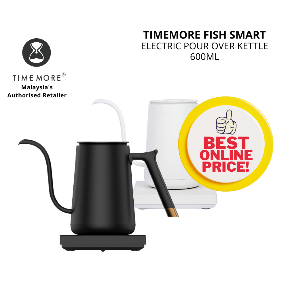 TIMEMORE Fish Smart Electric Pour Over Kettle, Temperature Control ...