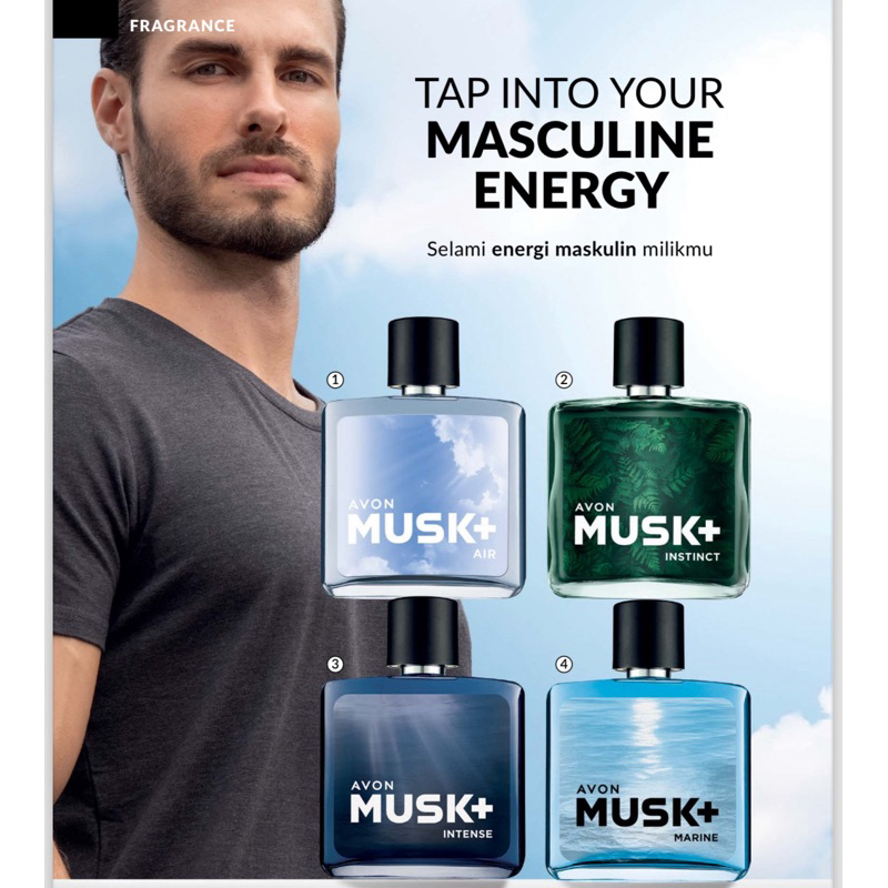 [perfume lelaki] AV0n MUSK EDC For men {air/marine/intense/instinct ...