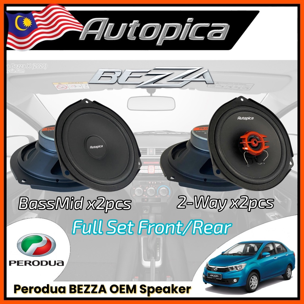Perodua BEZZA Speaker Set FRONT & REAR Plug & Play OEM Fitting AUTOPICA ...