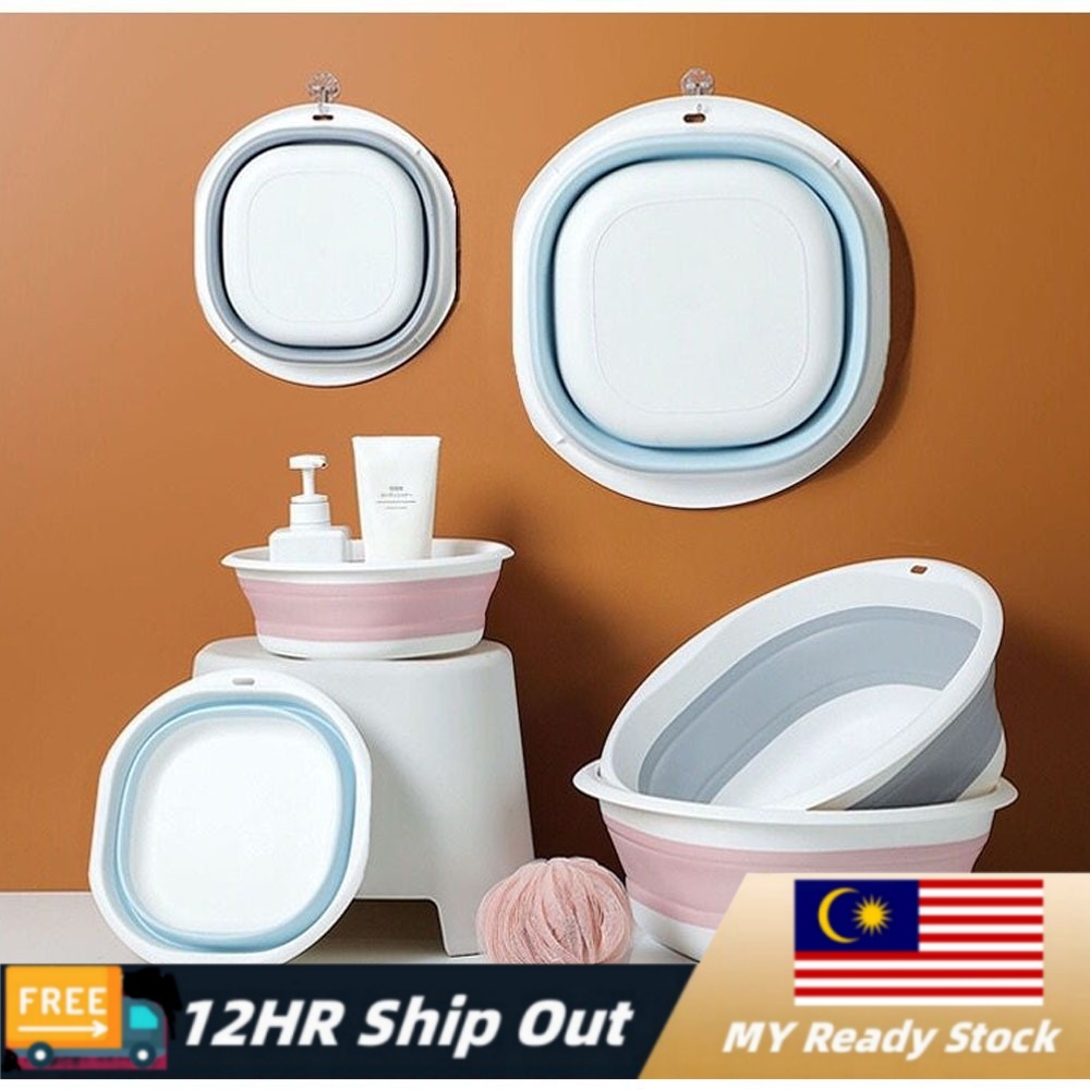 Collapsible Wash Basin, Portable And Space Saving, Multi-Function Use