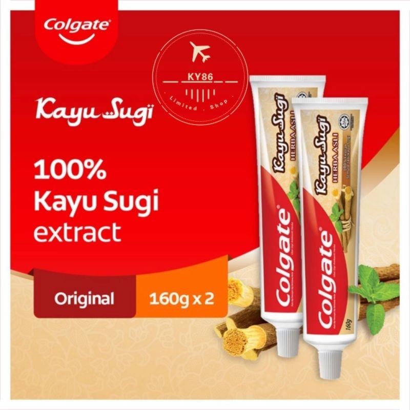 Colgate Kayu Sugi Toothpaste-Twin pack-160gm x 2's #oralcare#ubatgigi# ...
