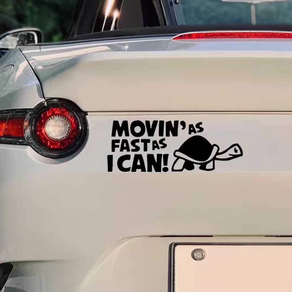 MOVIN AS FAST WORDING CAR STICKER | Shopee Malaysia