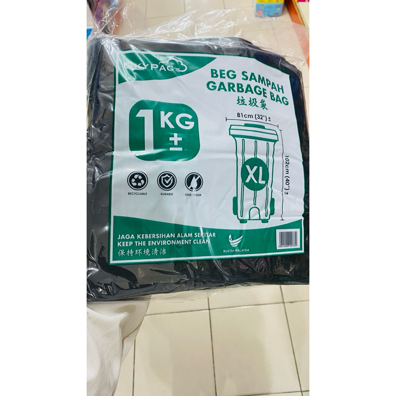 Plastik sampah beg sampah 1kg garbage bag besar | Shopee Malaysia