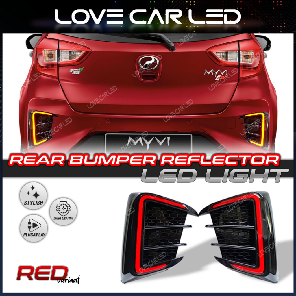 Perodua Myvi GEN3 G3 2022-2024 Facelift LED Rear Bumper Reflector LED ...