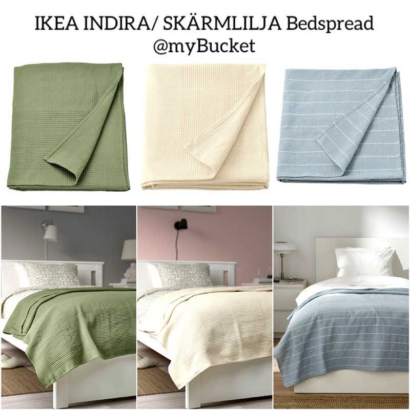 IKEA.my INDIRA SKARMLILJA Part 1 Bedspread Blanket Selimut Alas Katil Shopee Malaysia