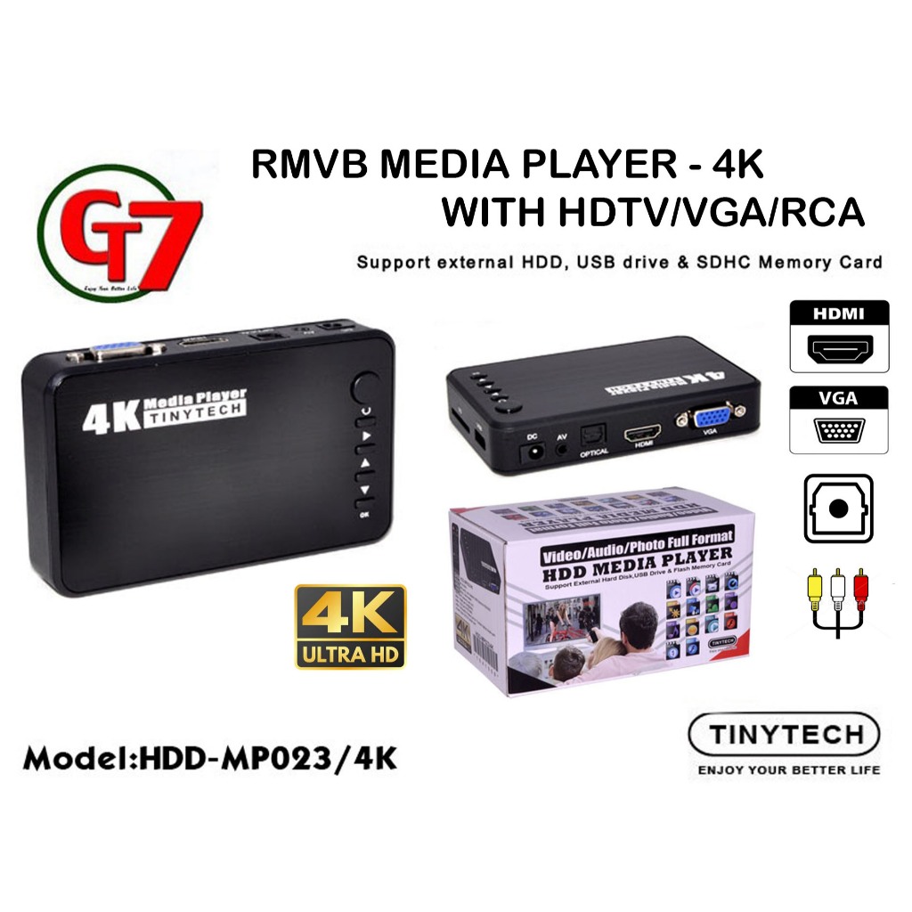 Tinytech RMVB / HDD MEDIA PLAYER 4K (HDD-MP023/4K) | Shopee Malaysia