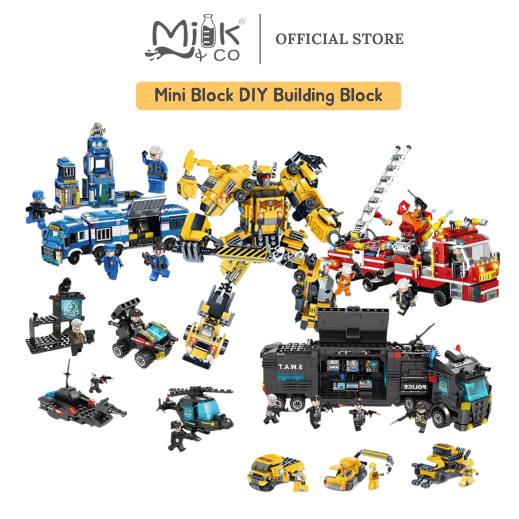 Building Mini Block with 8 Different Design Assemble Multiple Vehicle ...