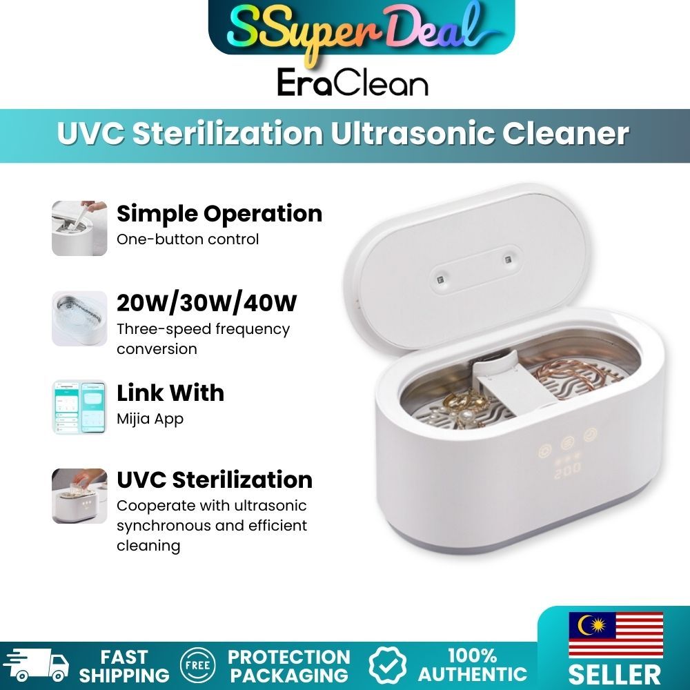 Xiaomi Eraclean GC01 UVC Sterilization Ultrasonic Cleaner 40W/ 45000Hz ...