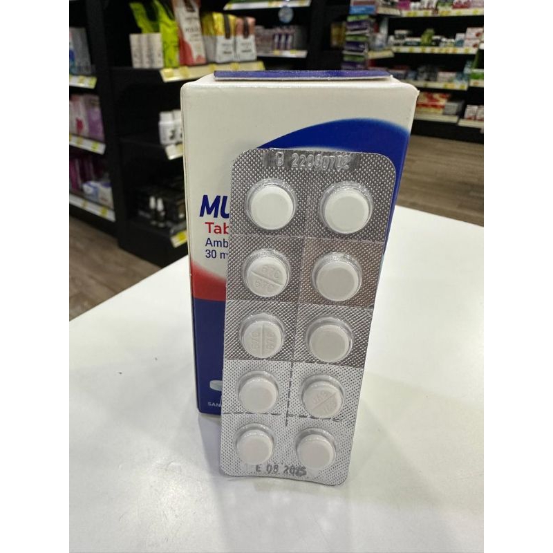 MUCOSOLVAN TABLET AMBROXOL HYDROCHLORIDE 30MG 10s(EXP 08/25) | Shopee ...