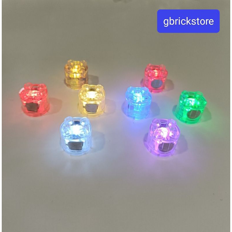 Bricks parts 2x2 transparent luminous led lighting block (compatible L ...