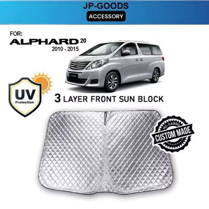 Toyota Alphard 2008 - 2014 ANH20 OEM Front Windscreen 3 Layer Sun Shade ...