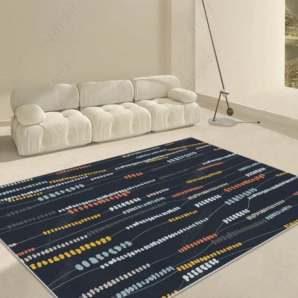 🐱COMEL🐱 [M/L/XL] Stripe Pattern 3D Printing Modern Design Carpet Living ...