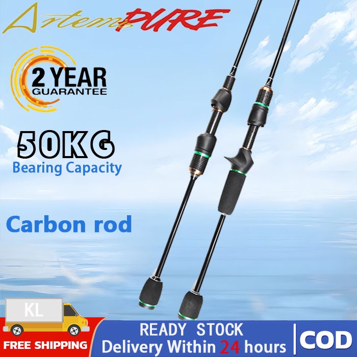 Artemis Fishing Rod Carbon Spinning Rod Casting Joran Pancing UL Power ...