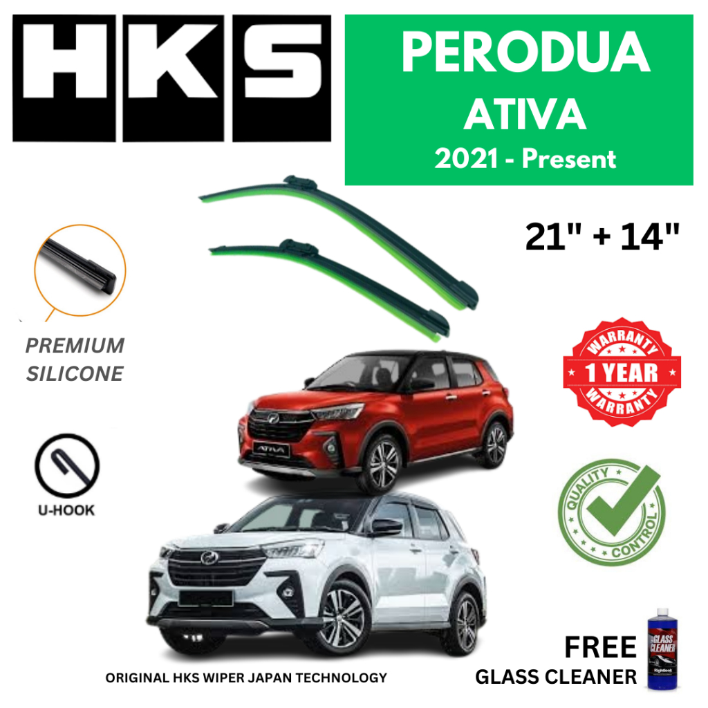 [1 YEAR WARRANTY] PERODUA ATIVA Original HKS Silicone Wiper Made in ...