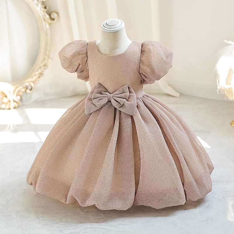 Flower Girl Dress Gaun Budak Perempuan Burgundy Nude Cream Shopee Malaysia