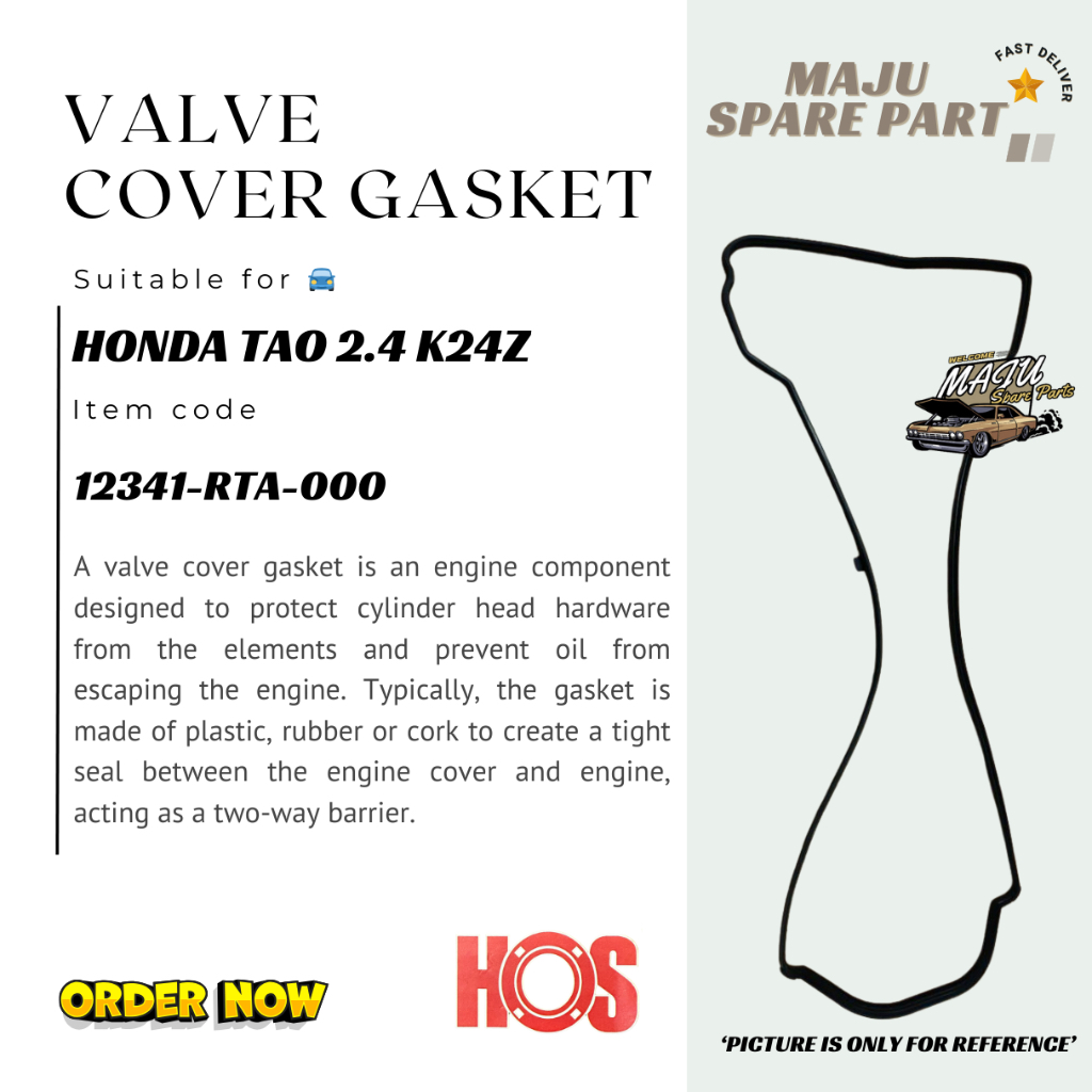 MSP HONDA TAO 2.4 K24Z VALVE COVER GASKET 12341-RTA-000 | Shopee Malaysia