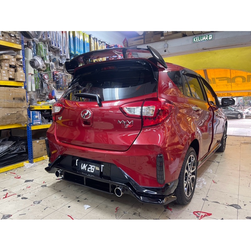 Perodua Myvi Facelift 2022-2025 Rear Bumper Diffuser Lip V2 | Shopee ...