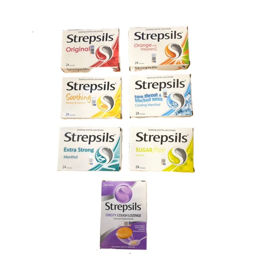 STREPSILS 24S (ORIGINAL/ORANGE W VIT C/COOL/HONEY LEMON SOOTHING/EXTRA ...