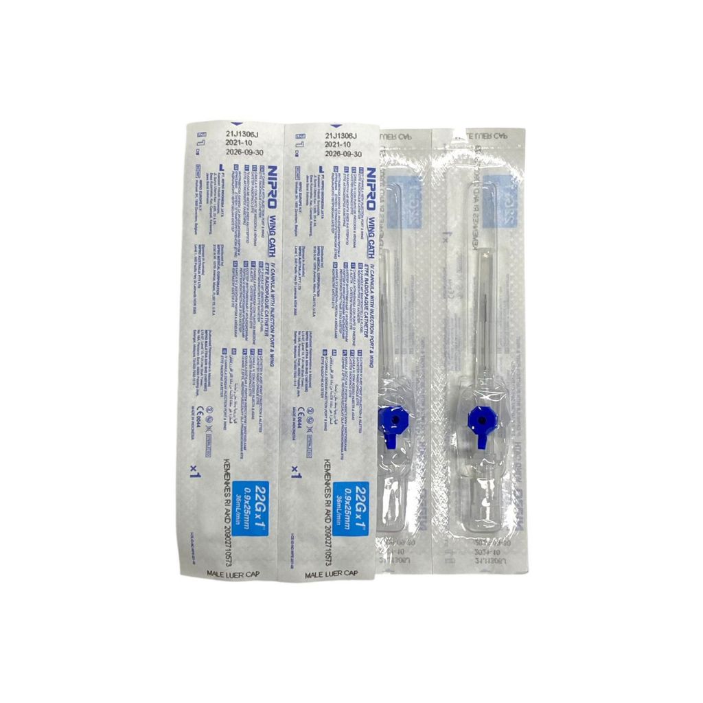 NIPRO IV CANNULA WITH INJECTION PORT &WING ETFE RADIOPAQUE CATHETER ...