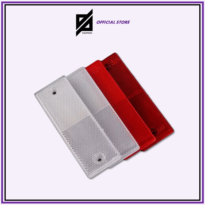 Universal White Rear Bumper Reflector for Car/Truck - High Visibility ...