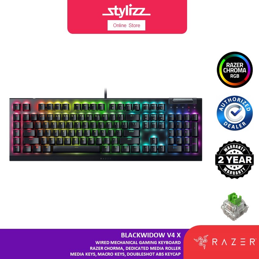 RAZER BLACKWIDOW V4 X WIRED MECHANICAL GAMING KEYBOARD - FULL SIZE ...