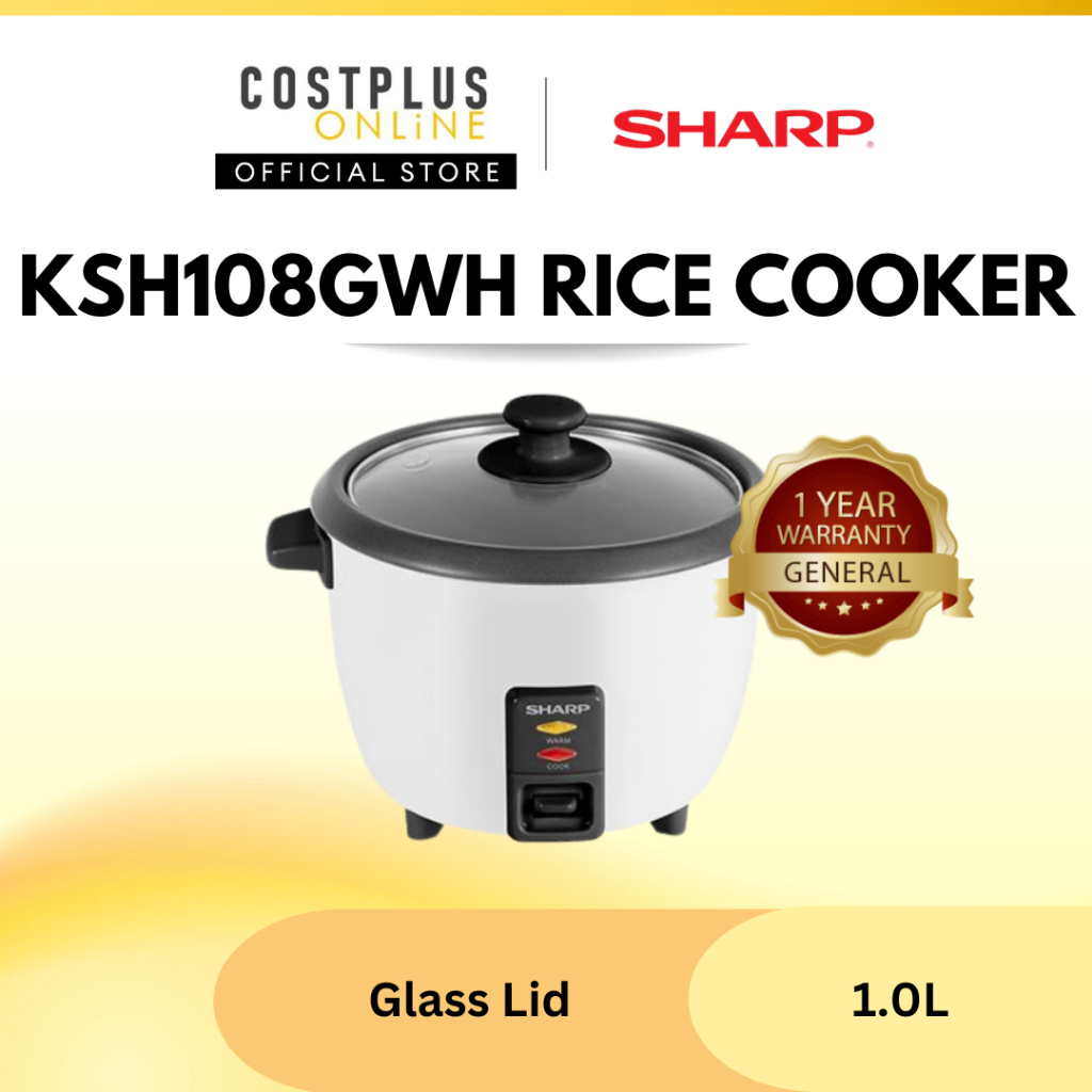 Sharp Rice Cooker KSH108GWH |KSH108SSL |KSH108SPK 1L Non Stick 电饭锅 ...