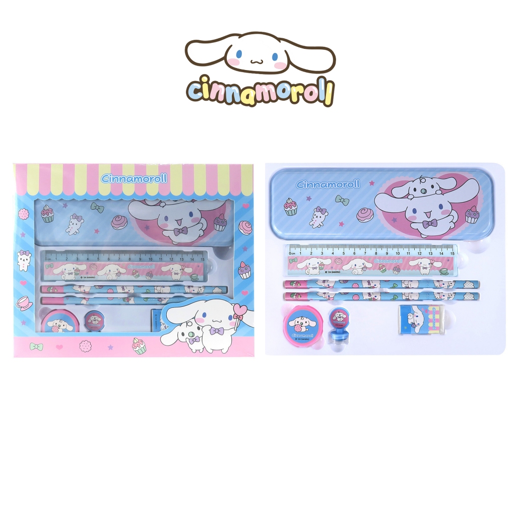🎀 New! Sanrio Cinnamoroll 7 in 1 Box Stationery Set / Set Alat Tulis ...