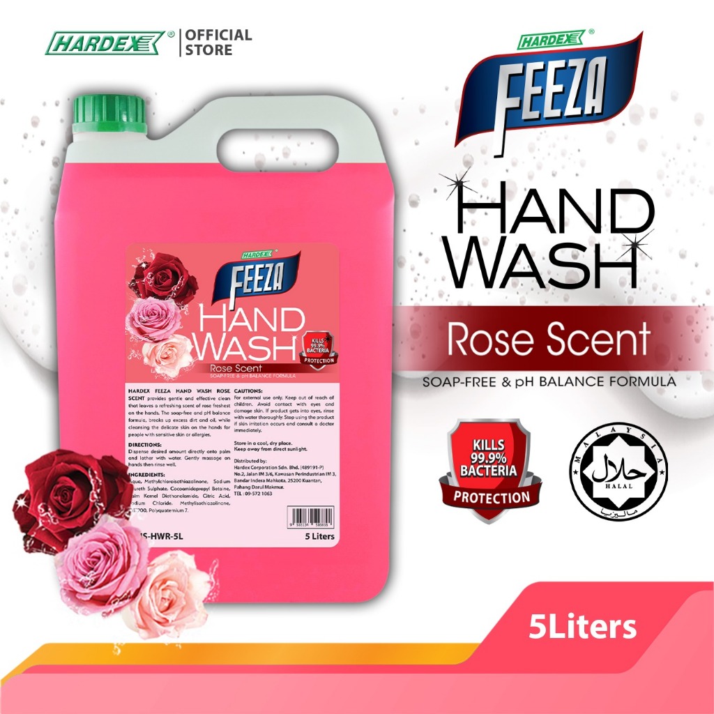 Hardex Feeza Hand Wash - Rose Scent (5L) HHS-HWR-5L | Shopee Malaysia