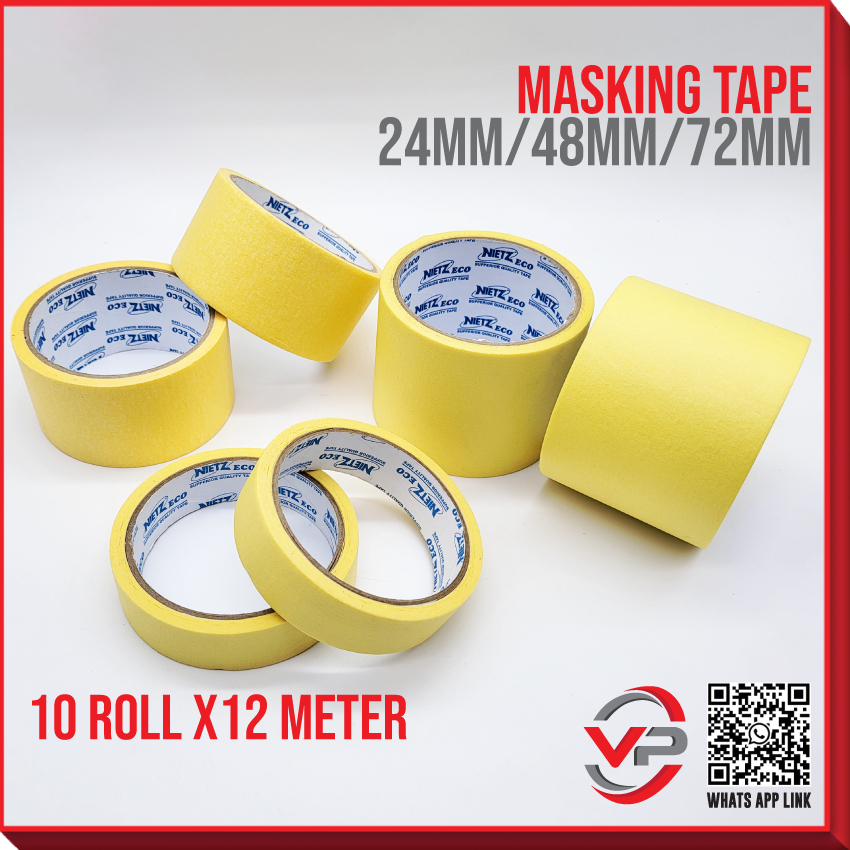 MASKING TAPE YELLOW TAPE PAPER TAPE MULTIPURPOSE KERTAS PACKAGING TAPE ...