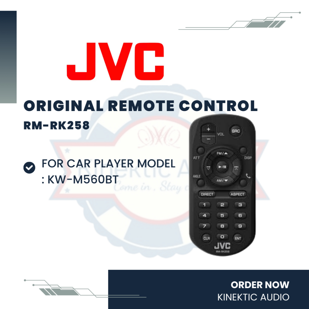 JVC original remote control RM-RK258 for car player model KW-M560BT and ...