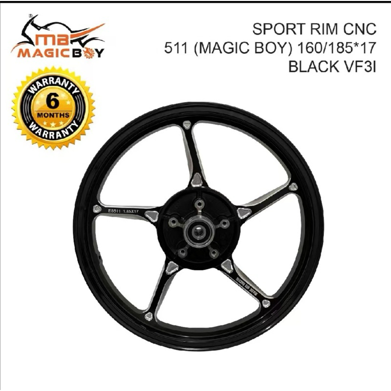 SPORT RIM CNC 511 (MAGIC BOY) VF3I 160/185*17 (DEPAN BELAKANG) | Shopee ...