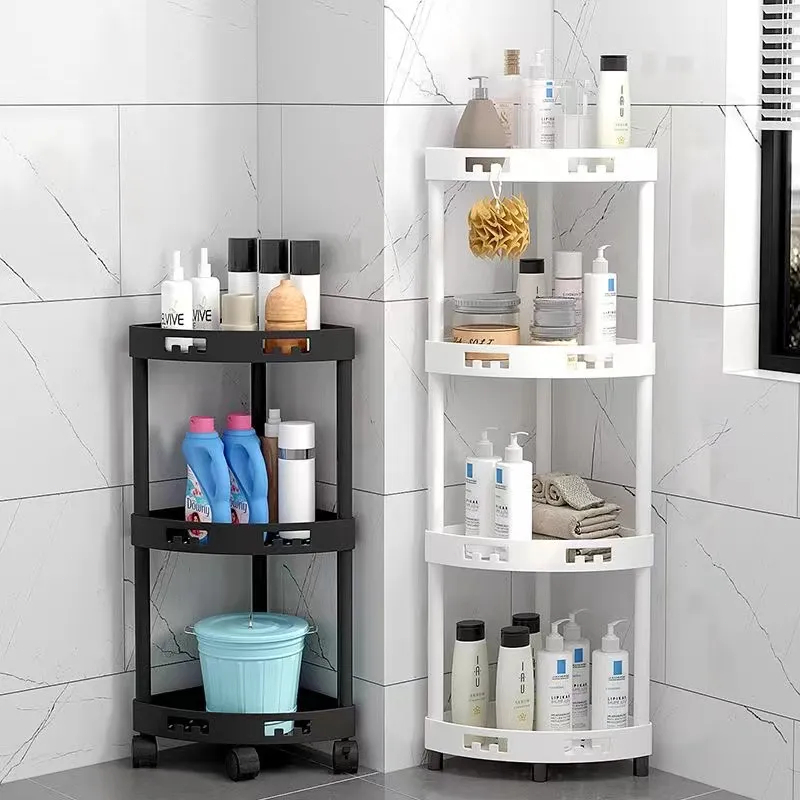 LUCKy Home Storage Rack Toilet Rack Toilet Floor Multi-Layer Punch-Free ...