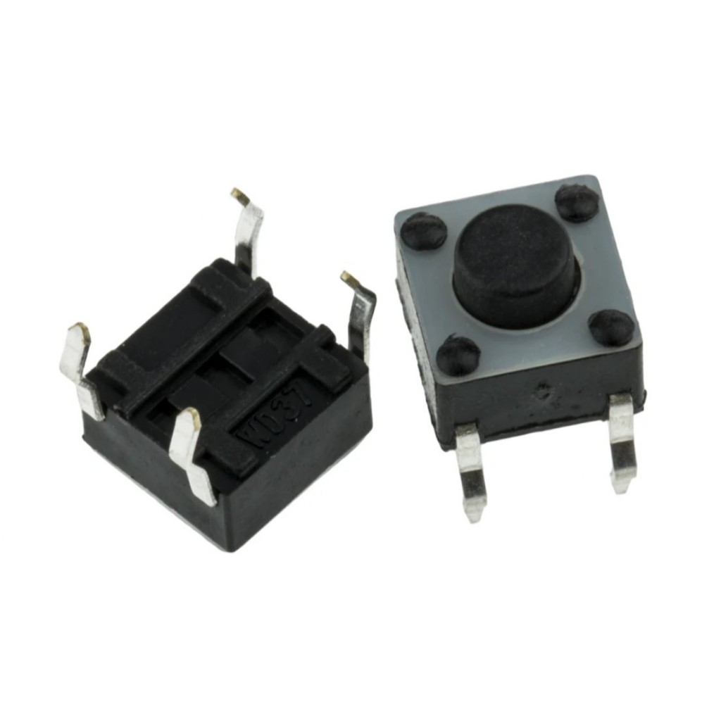 (10pcs) Momentary Push Button / Tactile Switch - 6mm x 6mm 12mm x 12mm ...
