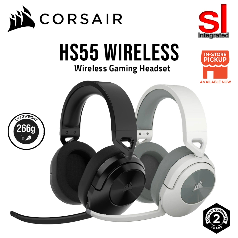 Corsair HS55 WIRELESS Gaming Headset - Carbon/White | Shopee Malaysia