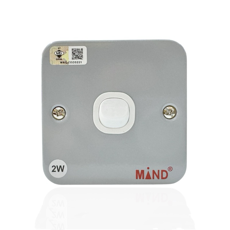 MIND 1 GANG 2 WAY SWITCH METAL SIRIM APPROVED | Shopee Malaysia