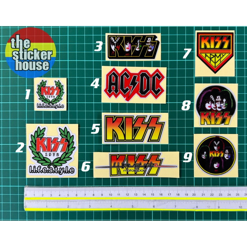 KISS / KISS PADI / ACDC STICKER PRINTING LAMINATED REFLECTIVE ...