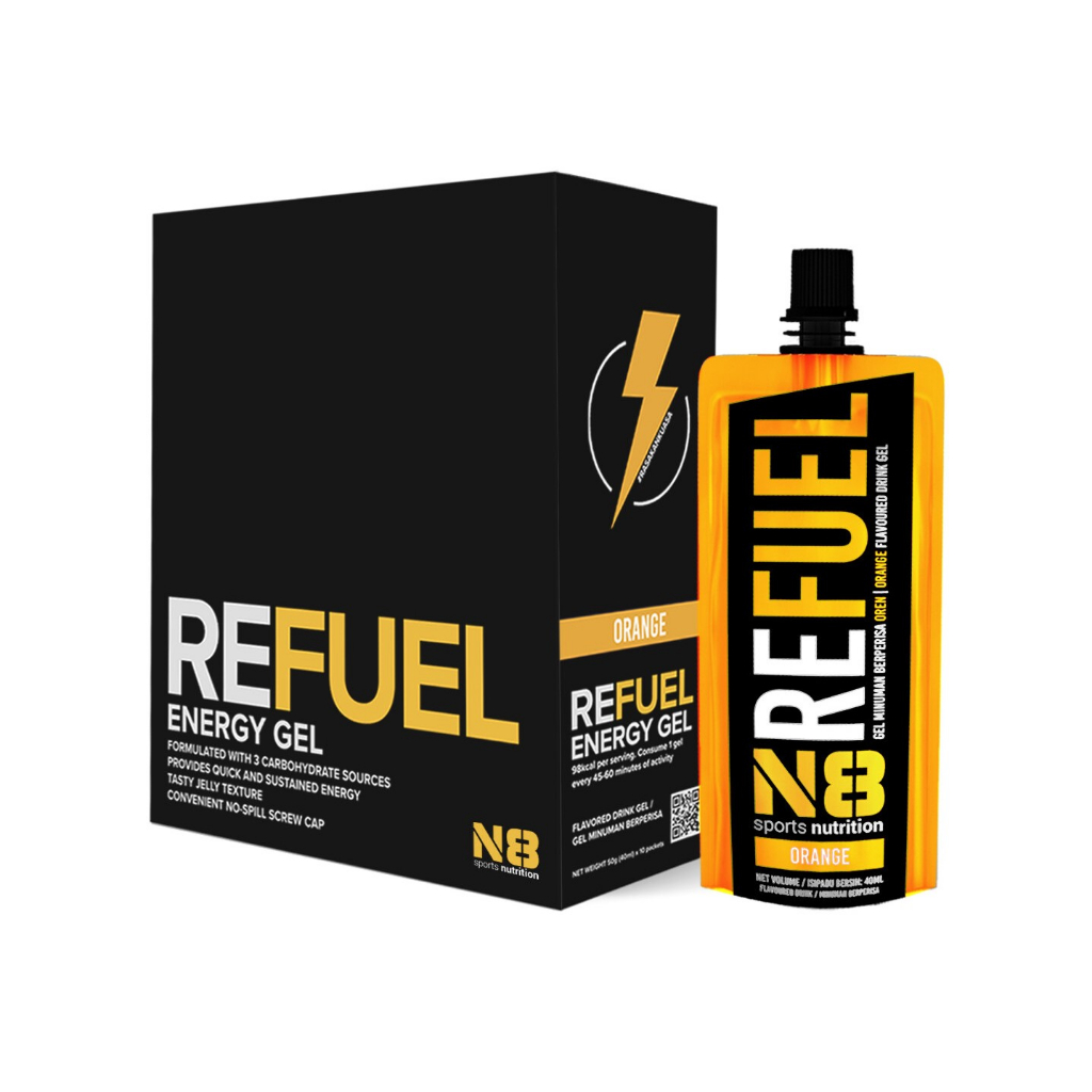 N8 Refuel Energy Gel - Per BOX (Apple/Mango/Berry/Lychee/Orange/Lime ...