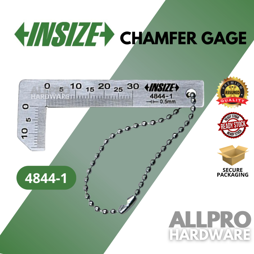 INSIZE Chamfer Gage 48441 Internal Chamfer / External Chamfer 0.5mm